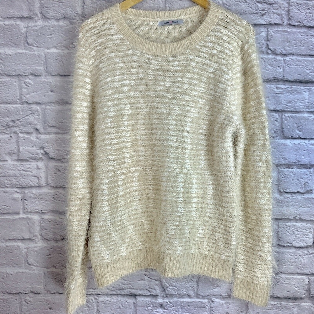 Gab & Kate Women's Size S Sweater Sparkle Cream